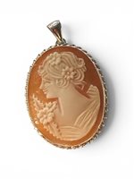 Pendant Mandile 1922 Woman Cammei  in Silver Conchiglia 2MCICM236.5 - 2MCICM236.5